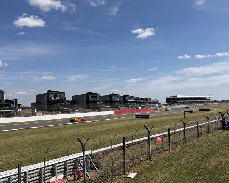 Formula One racing cars on track at Silverstone Sprint Qualifying Day 2026